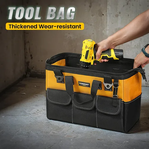Miniatura 9 de WINHUNT - Bolsa de herramientas de 13 pulgadas, bolsa de almacenamiento de herramientas con correa ajustable, gran capacidad, asa de goma duradera
