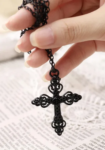 Miniatura 3 de Sacina - Colgante o gargantilla gótica con diseño de cruz para mujer para regalar