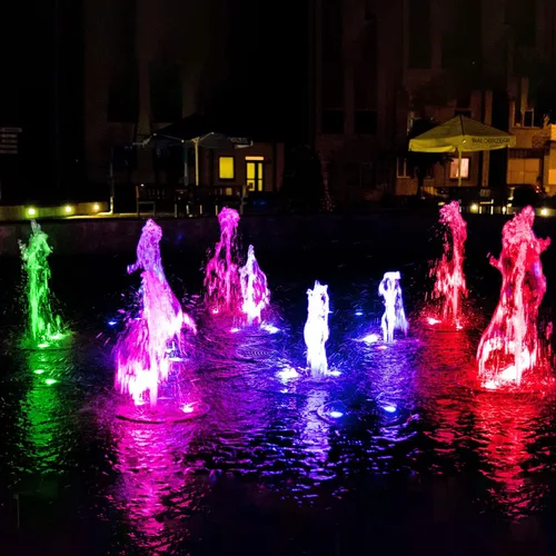 Miniatura 7 de T-SUN Luces de fuente solar sumergibles LED solares subacuáticas para estanque con cambio de color, focos de paisaje IP68 impermeables para jardín
