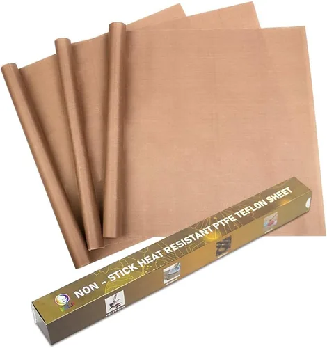 MR.R Paquete de 3 láminas de teflón de PTFE de 16 x 20 pulgadas para transferencia de prensa de calor, papel antiadherente, reutilizable, resistente