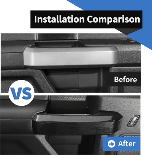 Miniatura 2 de Voodonala para F-150 2015-2020 Cubiertas de manija interior para puerta de Ford F150 2015-2020 Compatible con Ford F150 F250 F350