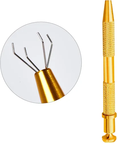 Pinzas de acero inoxidable con 4 garras, herramienta de recogida de joyero, 4 puntas BGA Chip Pick para recolección de piezas pequeñas, agarrador