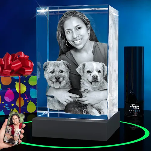 Miniatura 17 de ArtPix 3D Foto de cristal, regalos conmemorativos personalizados para perros con tu propia foto para los amantes de los perros, dueños de mascotas