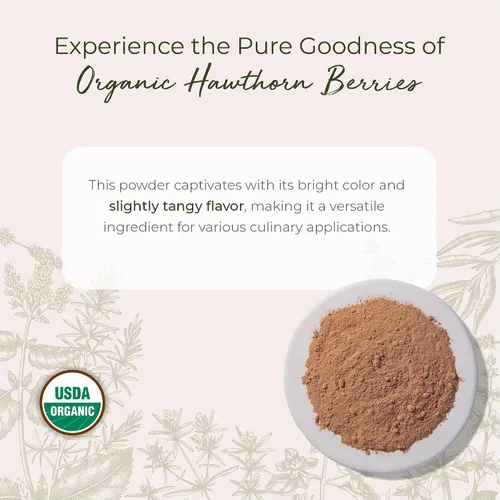 Miniatura 2 de Starwest Botanicals Polvo orgánico de bayas de espino – Hierba seca para té, mermelada y extractos de hierbas, certificado Kosher, sin OMG – Bolsa a