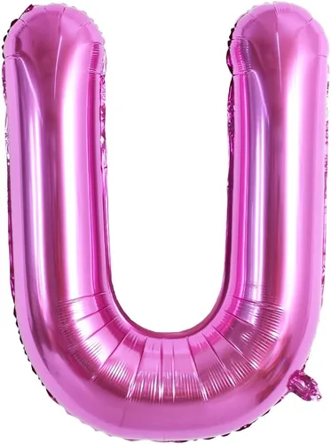 Miniatura 17 de TONIFUL Globos grandes de 40 pulgadas de color rojo rosa con letras B, globos gigantes de letras del alfabeto, globos grandes de Mylar