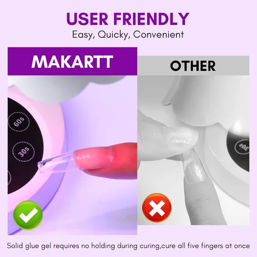 Miniatura 5 de Makartt Gel de pegamento sólido para uñas: pegamento de uñas de gel extra fuerte para uñas a presión y puntas falsas, pegamento de uñas fuerte