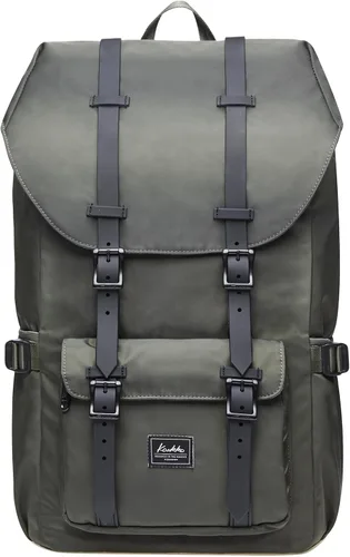 Miniatura 17 de Mochila para laptop Kaukko, senderismo y campamentos, mochila universitaria grande casual, mochila de hombro con capacidad para una laptop y Nailon