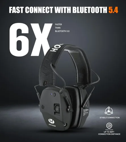 Miniatura 2 de Actualización Bluetooth 5.4 protección auditiva con sonido Amplificar electrónico digital orejeras de seguridad protector auditivo delgado