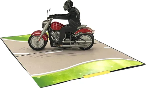 Miniatura 5 de 3D Pop Up Tarjeta de Felicitación Vehículos Tema (Motorcycle)