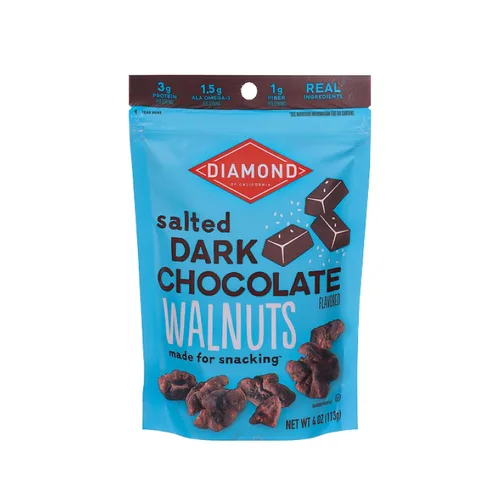 Miniatura 15 de Diamond of California Nueces de California saladas con chocolate negro, 4 oz. (paquete de 4)