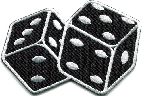 Miniatura 3 de Lote de 3 Poker as de espadas Diamantes Clubes Corazones dados Tarjetas Dados Señora Suerte Las Vegas Bordado Apliques Parches Hierro