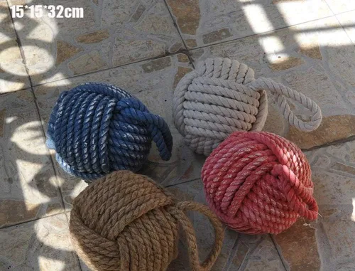 Miniatura 7 de Tope de puerta náutico Sailor Rope Knot Door Stopper, Ventana Cuña Producto Decorativo Cuña Puerta Cuña Marina Mediterránea Regalo Tope de puerta