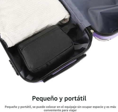 Miniatura 6 de Icramsy Neceser de viaje para mujeres y hombres, bolsa de cosméticos colgante, accesorios de viaje para mujeres y hombres, Negro, Moderno