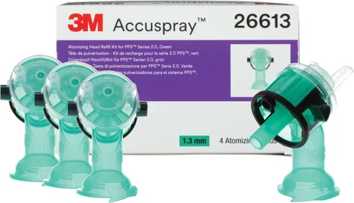 3M Accuspray - Recambios de boquilla de pistola de pintura para PPS 2.0, 26613, 0.0613, 0.0613, color verde, uso con sistema de pistola de