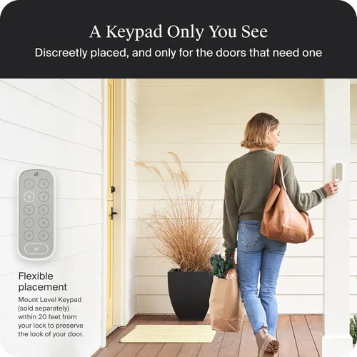 Miniatura 9 de Level Lock Pro - Cerradura inteligente más pequeña, rápida e innovadora del mundo - Cerrojo de seguridad de materia sobre rosca más llave Apple Home