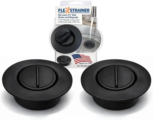 Miniatura 11 de Flex Strainer® Colador de drenaje de fregadero con tapón opcional, sin vástago central, se adapta a desagües y desechos de fregadero estándar de 3½