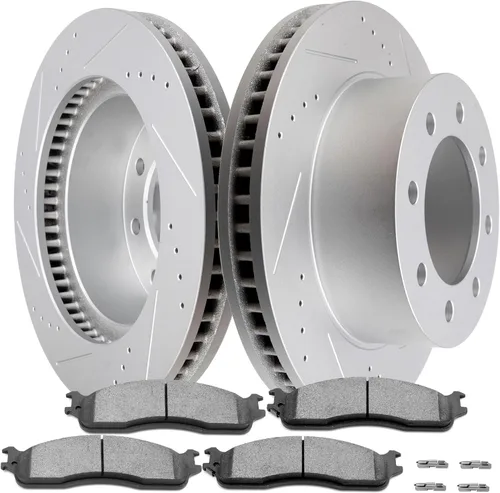 Kit de Frenos SCITOO para Delantero Rotores de Freno y Pastillas de Freno Cerámicas para 2006-2008 para Dodge para Ram 1500, 2003-2008 para Dodge