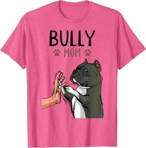 Miniatura 38 de American Bully Mom Cute Dog Mama Camiseta divertida para mujer, Blanco, S