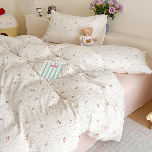 Miniatura 11 de Polka Dot Twin XL Duvet Cover Pink Zipper Twin XL Comforter Cover Cotton Double Gauze Cute Soft Duvet Cover Set with 2 Pillowcases Boho Girls