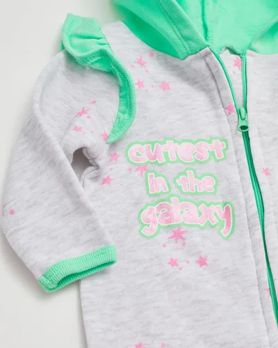 Miniatura 5 de Star Wars Baby Yoda - Pijama de una pieza para bebé y niña, pijama con capucha para bebé