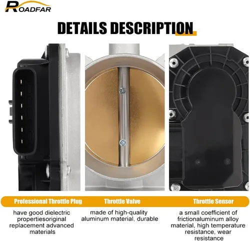 Miniatura 2 de ROADFAR Cuerpo del acelerador S20197 22030-0F010 22030-38020 para 2008-2021 para Lexus LX570, 2008-2021 para Toyota Land Cruiser, 2008-2021