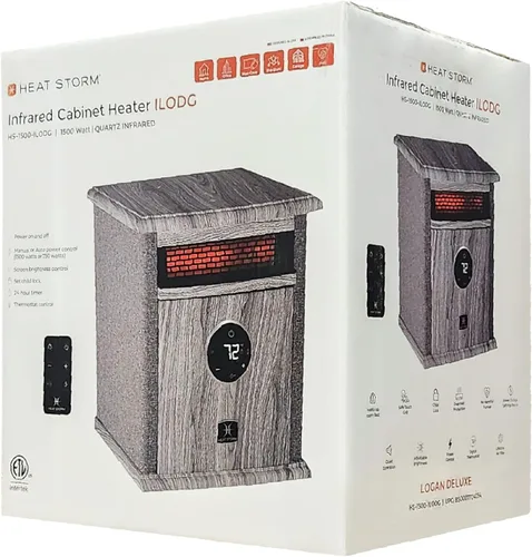 Miniatura 10 de Heat Storm HS-1500-ILODG Calentador de gabinete, 15 pulgadas de alto x 13.5 pulgadas de ancho x 11 pulgadas de profundidad, gris