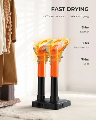 Miniatura 2 de xasla Boot Dryer Shoe Dryer, Glove Dryer & Boot Warmer with Heat Blower, Quick Drying for Work Boots, Ski Boots