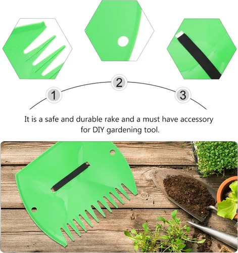 Miniatura 5 de Garden Yard Leaf Scoops Plastic Lawn Rastrillos Hojas Agarrador para Colector Up