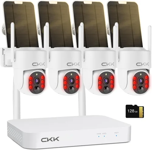 Miniatura 9 de [3K, vista de 360°] Sistema de cámara de seguridad inalámbrica de 5MP, 4 cámaras PTZ 3K para exteriores interiores, sistema de vigilancia WiFi dual