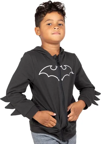 Miniatura 2 de DC Comics Justice League Batman - Sudadera con capucha para niños pequeños a grandes, Metálico