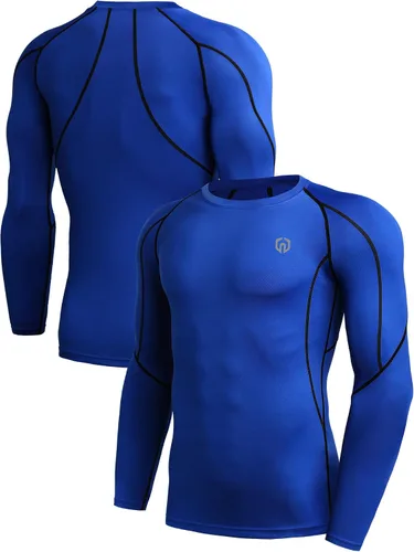 Miniatura 5 de Neleus - Camisas de compresión de manga larga para hombre, para ejercitarte, correr, 3 u.