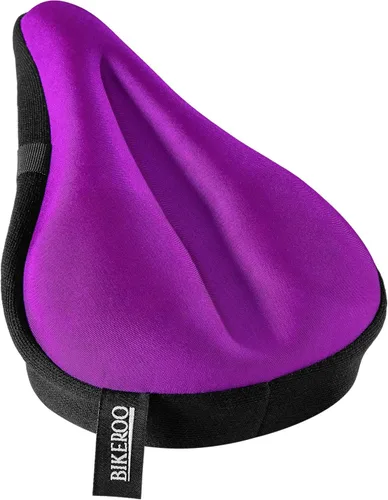Miniatura 13 de Bikeroo Cojín Cómodo para Asiento de Bicicleta - Cubierta de Gel Acolchada para Ejercicio, Bicicletas de Montaña y Carretera, Ajuste Universal