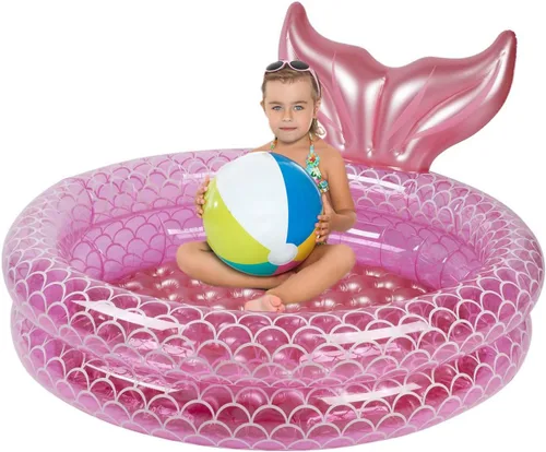 Miniatura 3 de Piscina para niños, piscina inflable de sirena, para interiores y exteriores, para niños (47 pulgadas)