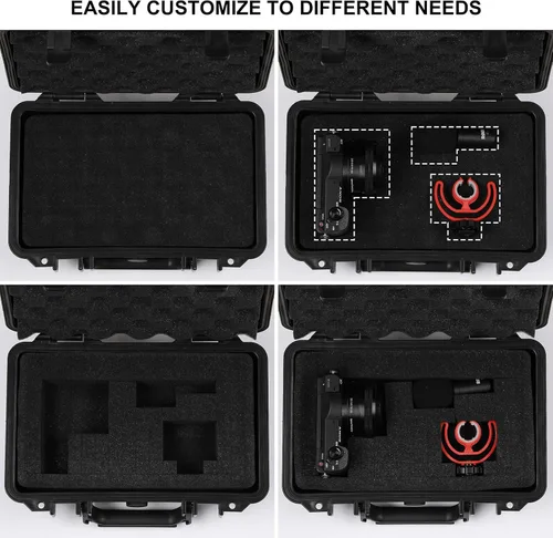 Miniatura 3 de Mayouko Caja de herramientas portátil con esponja a prueba de golpes, grado impermeable IP67, funda rígida impermeable con inserto de espuma, funda