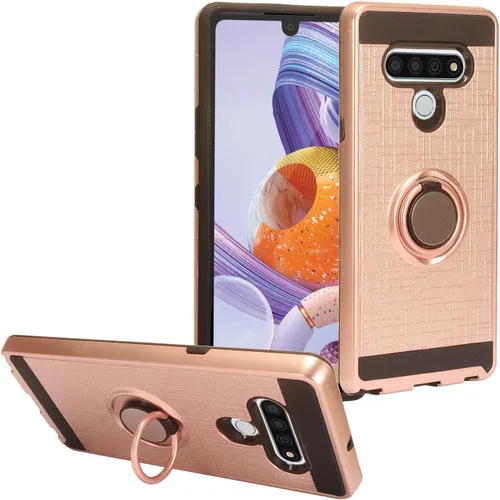 Miniatura 24 de Para LG Stylo 6 LM-Q730 (2020) - Funda híbrida con soporte de anillo - RS2 Negro