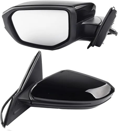 Dasbecan Espejo Lateral Izquierdo del Conductor Compatible con Honda Civic 2016-2021 Cristal de Vidrio con Calefacción Manual Plegable Montaje de