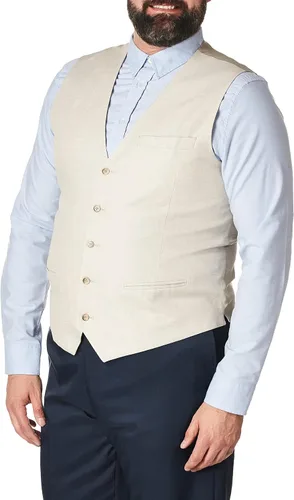 Miniatura 2 de Perry Ellis Chaleco de traje de lino para hombre