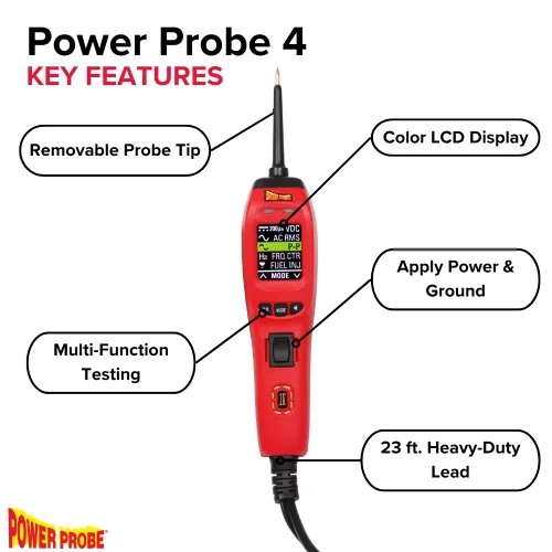 Miniatura 2 de Power Probe IV - [Herramienta de prueba de diagnóstico automotriz, medidor de voltios digital, resistencia de corriente CA/CC, probador de circuito]