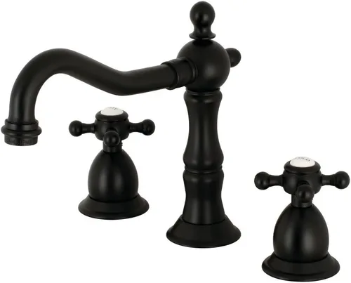 Kingston Brass KS1970BX - Grifo de baño extendido de 8 pulgadas, negro mate Mate negro