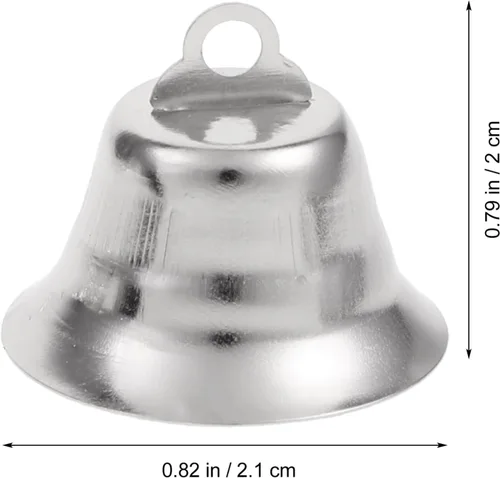 Miniatura 3 de Ciieeo 20 campanas de cascabel, pequeñas campanas de manualidades a granel, mini campanas de metal de Navidad para puertas de manualidades, adornos