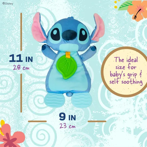 Miniatura 5 de Kids Preferred Disney Baby's Lilo and Stitch - Juguete sensorial de peluche y mordedor arrugado para bebés recién nacidos, niños y niñas de 10