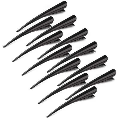 Miniatura 8 de GLAMFIELDS - Pinzas de pelo grandes y largas para peluquería de peluquería, 5 pulgadas, a prueba de óxido, duraderas, antideslizantes, pinzas