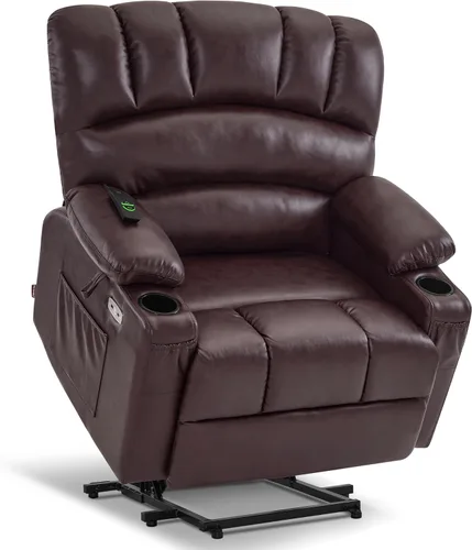 Miniatura 23 de MCombo Silla reclinable de elevación eléctrica extragrande para ancianos, silla elevadora con calor y masaje, reclinable para personas grandes