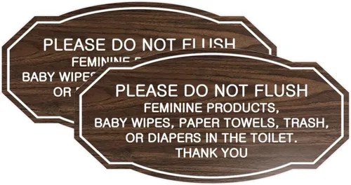 Miniatura 71 de Signs ByLITA Letrero de etiqueta victoriana Please Do Not Flush (Lt Gray), pequeño, 1 paquete Gris claro