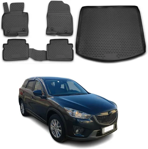 Miniatura 11 de OMAC Alfombrillas de maletero para Mazda CX-5 2013-2016, impermeables, traseras, TPE, negras