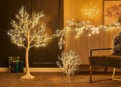 Miniatura 2 de LITBLOOM Guirnalda iluminada con temporizador, 120 luces LED de 6 pies, guirnalda decorativa con luces que funciona con pilas para interiores
