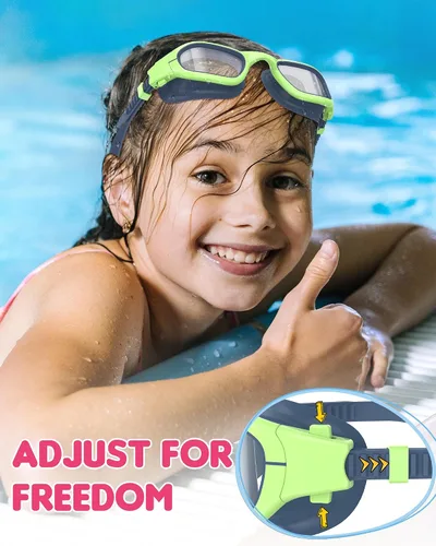 Miniatura 4 de Gafas de natación para niños, gafas de natación para niños de 6 a 14 años, gafas de piscina con protección UV antivaho para niños y niñas Azul