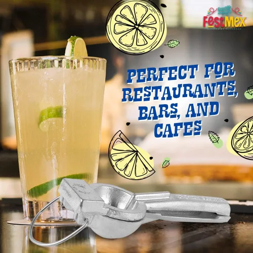 Miniatura 7 de Exprimidor de limones Exprimidor de cítricos de aluminio fundido de alta calidad, exprimidor de jugo de mano, 2.4 pulgadas, grande, hecho en México