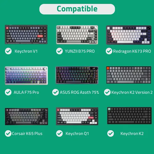 Miniatura 4 de GEEKRIA Estuche de transporte combinado de teclado y mouse con 75 %, compatible con AULA F75 Pro/S75 PRO, Keychron K2 versión 2/Q1 HE, ASUS ROG