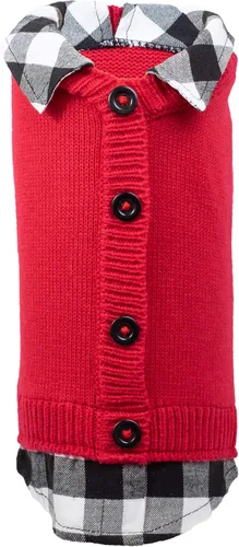 Miniatura 13 de The Worthy Dog Suéter de cuello alto de punto grueso, ropa cálida de invierno para perro, trajes de abrigo para mascotas para clima frío - XXS, gris